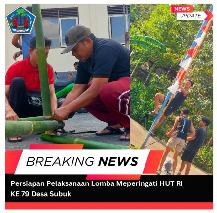 Persiapan Lomba Perayaan Hari Kemerdekaan ke-79 : Semangat Bersama Perangkat Desa dan Karang Taruna